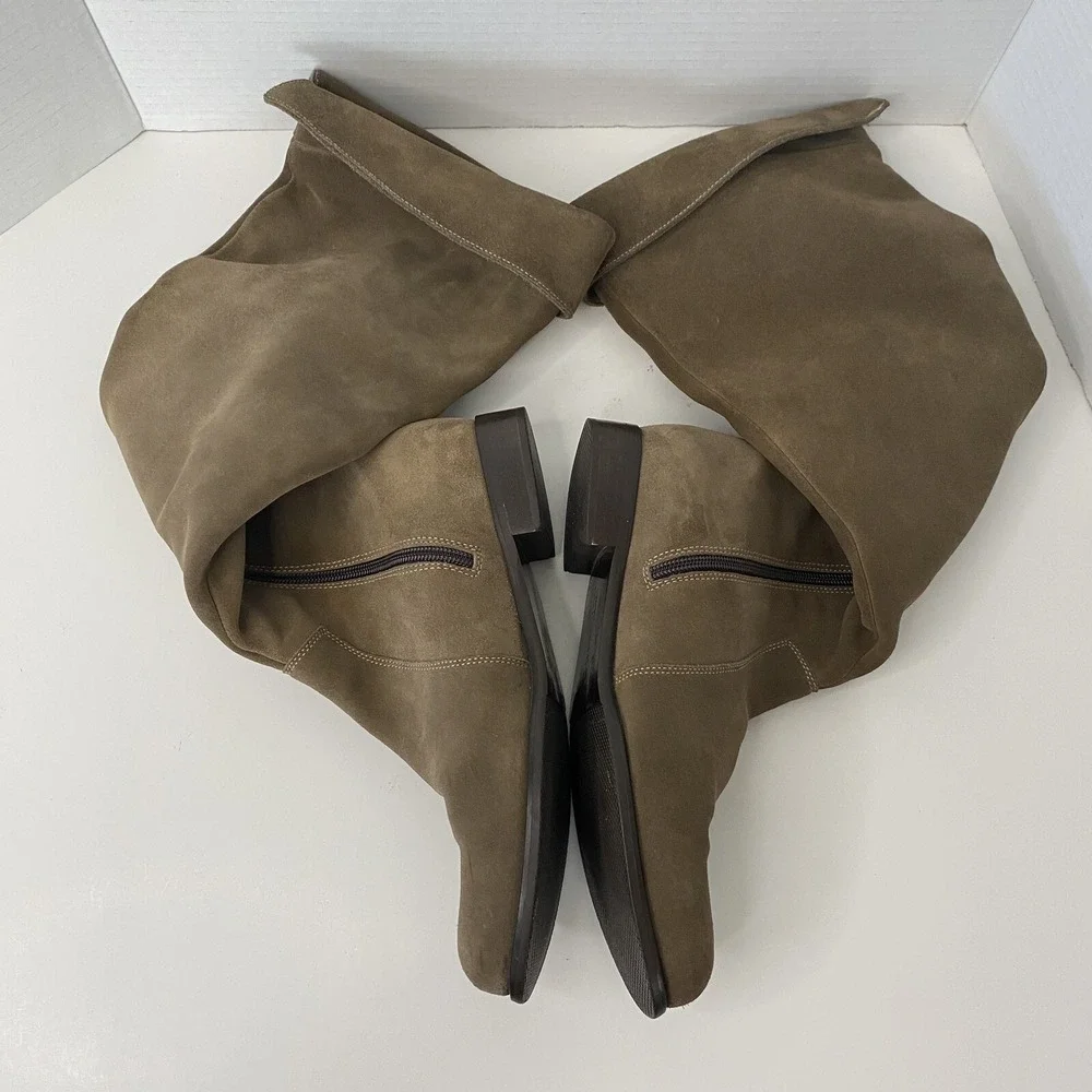 La Canadienne‎ Womens 19240 Tall Suede Boots Taupe Brown Canada Size 7.5 M